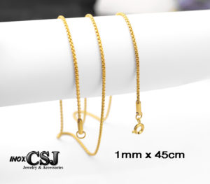 Dây chuyền nữ inox mạ vàng cỡ nhỏ, vòng cổ nữ mạ vàng inox cao cấp sợi nhí 1mm không đen giá rẻ