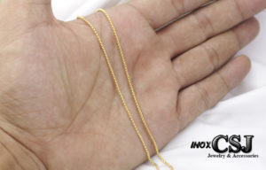 Dây chuyền nữ inox mạ vàng cỡ nhỏ, vòng cổ nữ mạ vàng inox cao cấp sợi nhí 1mm không đen giá rẻ
