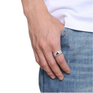 Nhẫn inox adidas bảng to 8mm