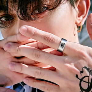 Nhẫn inox adidas bảng to 8mm