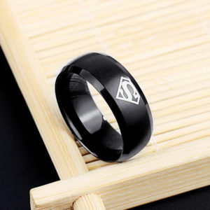 CSJ chuyên bán sỉ lẻ nhẫn superman inox bảng to đủ màu không đen giá rẻ, nhẫn thép không gỉ titan superman