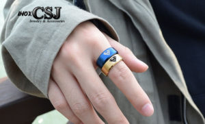 CSJ chuyên bán sỉ lẻ nhẫn superman inox bảng to đủ màu không đen giá rẻ, nhẫn thép không gỉ titan superman
