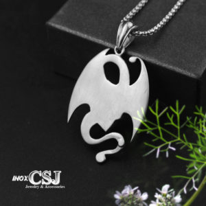 Mặt dây chyền con rồng , vòng cổ inox hình con rồng