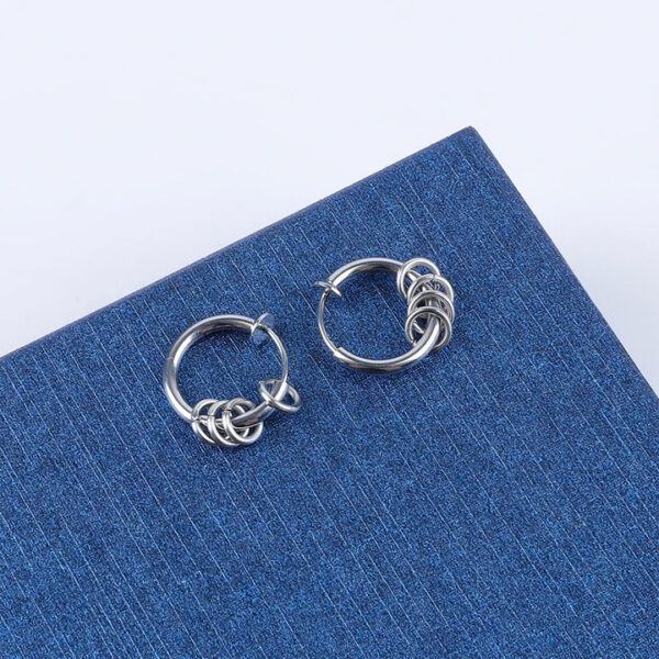 Bông tai inox khoen tròn kpop thời trang Hàn Quốc