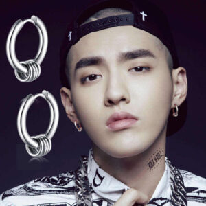 Bông tai inox khoen tròn kpop thời trang Hàn Quốc