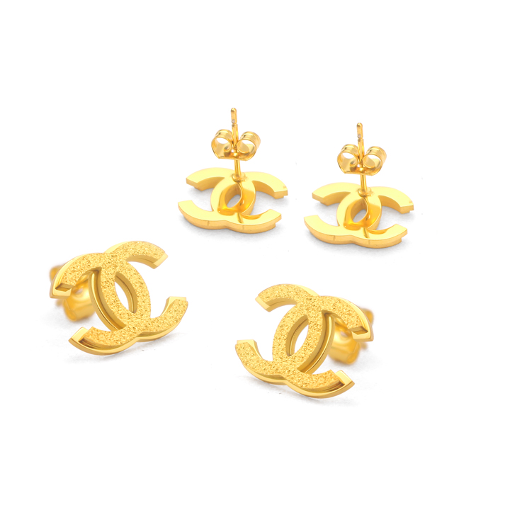 Bông tai titan Chanel thời trang Hàn Quốc
