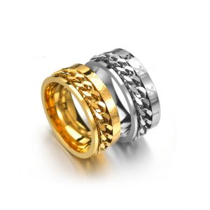 Nhẫn titan lồng xích số la mã