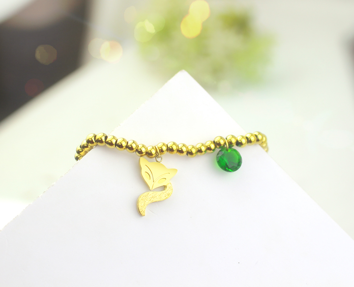 TA279c-Vòng tay bi titan con cáo