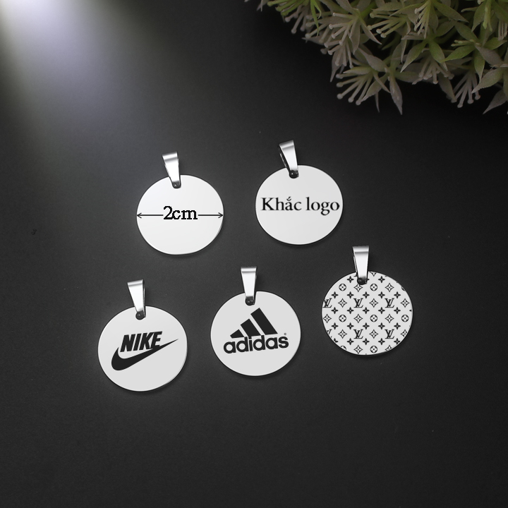 Mặt titan inox hình tròn, thẻ dog tag titan inox hinh tròn