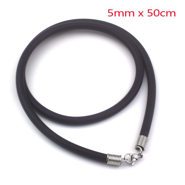 DN042f-Dây chuyền cao su đầu khóa inox