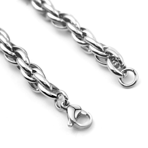 DN035b-Dây chuyền nam inox 7ly kiểu 3 lòng xoắn cực đẹp