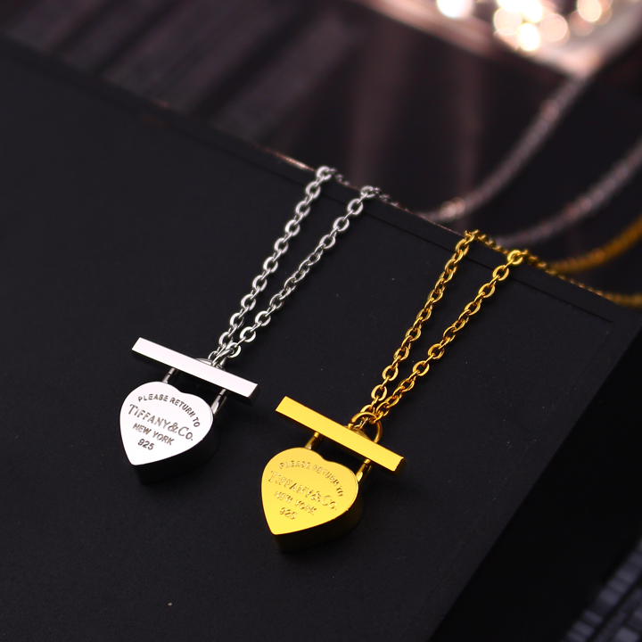 TN764a-Dây chuyền nữ titan mặt hình trái tim - bán bỏ sỉ trang sức