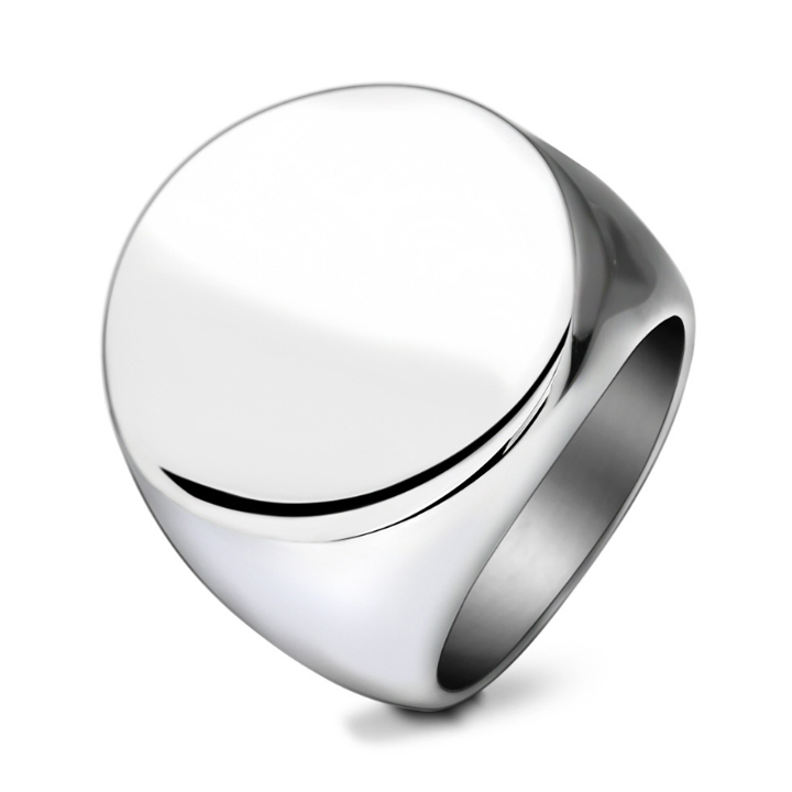 N681c-Nhẫn titan mặt trơn tròn 18mm
