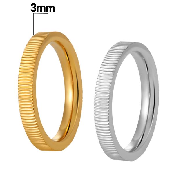 TC317g-Nhẫn nữ titan họa tiết mắt mèo bảng 3mm