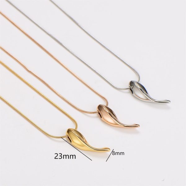 TN695l-Dây chuyền nữ titan mặt hình con cá voi