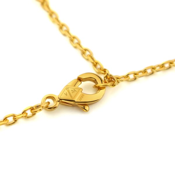 TN803c-Kiểu khóa của dây chuyền nữ titan 10 hoa van cleef nhỏ 11mm
