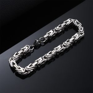 LN143f Lắc tay nam titan kiểu chữ V