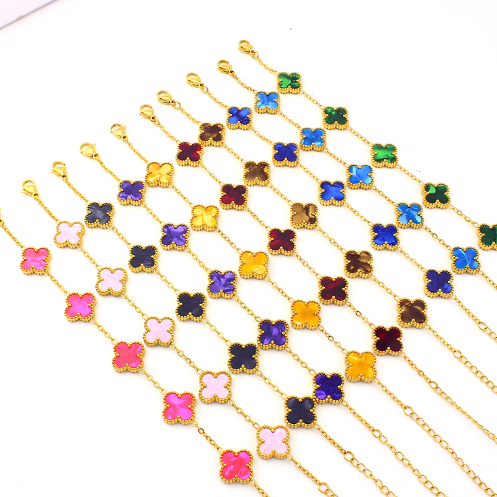 TA492e-Lắc tay van cleef hoa 4 cánh