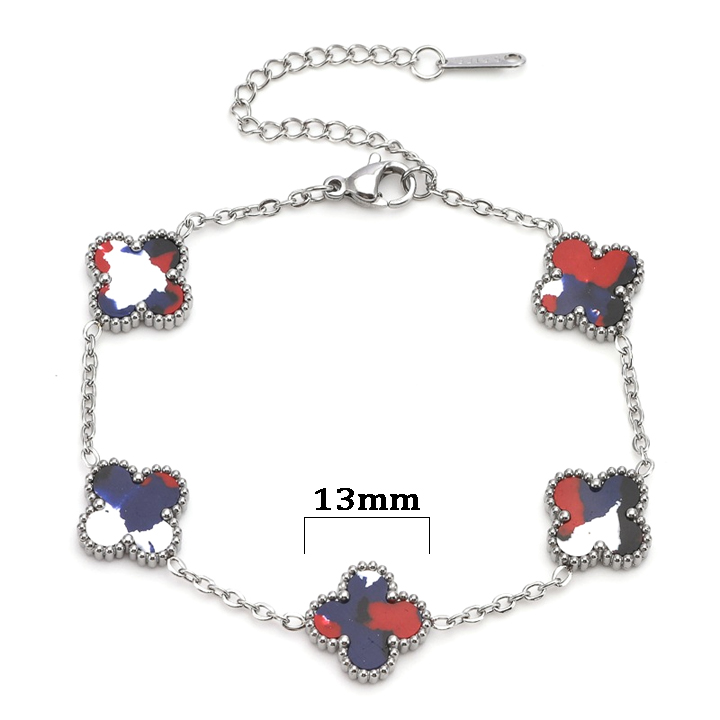 TA496a Lắc tay titan hoa 4 cánh van cleef