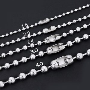 DN091a Dây chuyền bi inox size 1.6mm đến 4mm