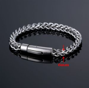 LN157c Lắc tay titan nam Titan 6mm khóa ống tròn