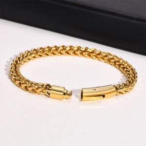 LN158d Lắc tay titan nam Titan 6mm khóa ống tròn