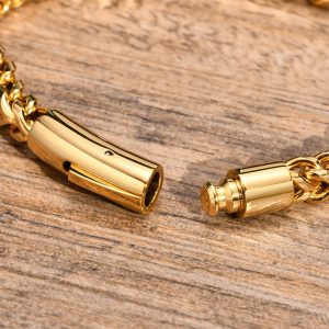 LN158f Lắc tay titan nam Titan 6mm khóa ống tròn