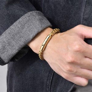 LN158h Lắc tay titan nam Titan 6mm khóa ống tròn