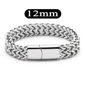 LN159b Lắc tay titan nam Titan 2 hàng lưới khóa hộp