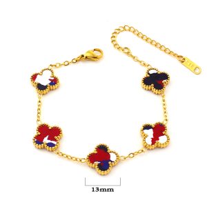 TA105a Lắc tay nữ titan hoa 4 cánh van cleef