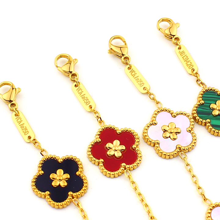 TA145a Lắc tay nữ titan van cleef hoa 5 cánh