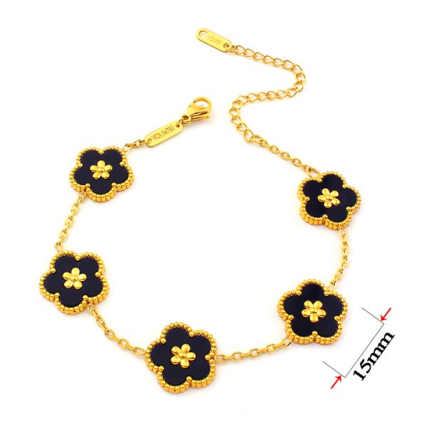 TA145d Lắc tay nữ titan van cleef hoa 5 cánh