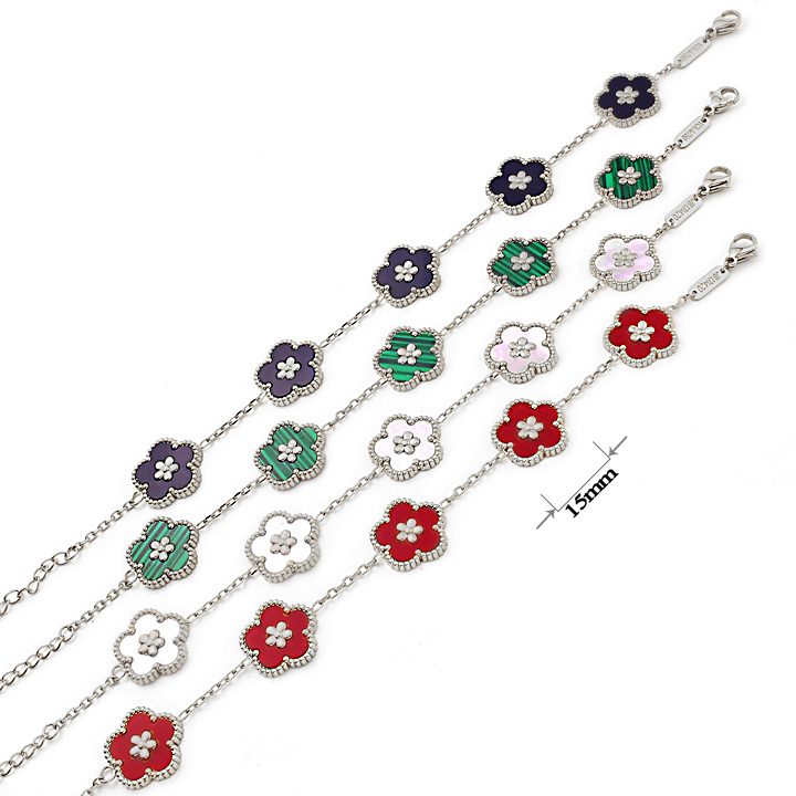 TA184b Lắc tay nữ titan van cleef hoa 5 cánh