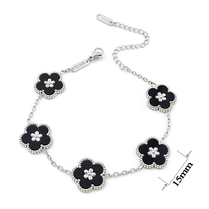 TA184d Lắc tay nữ titan van cleef hoa 5 cánh