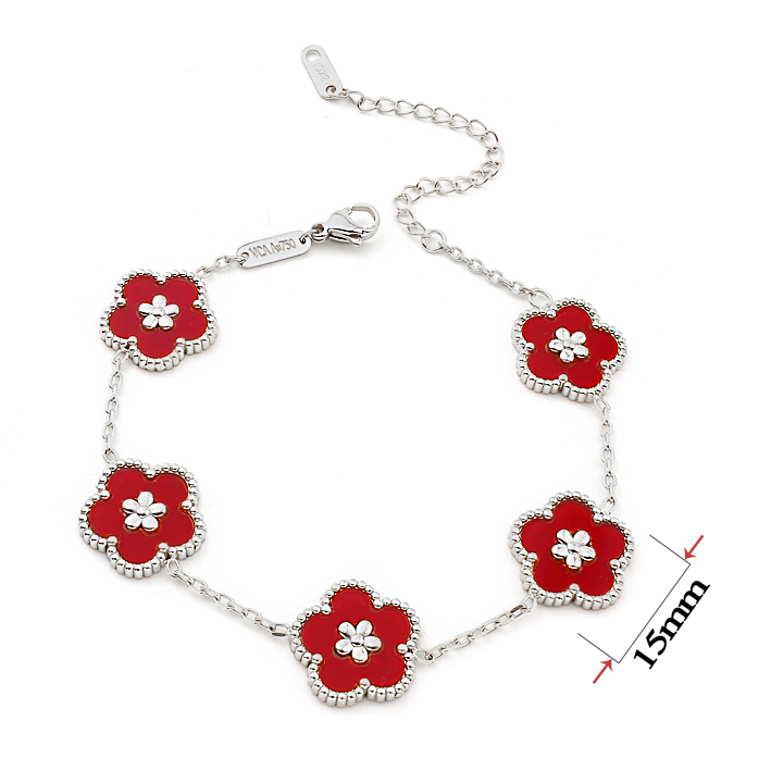 TA184e Lắc tay nữ titan van cleef hoa 5 cánh