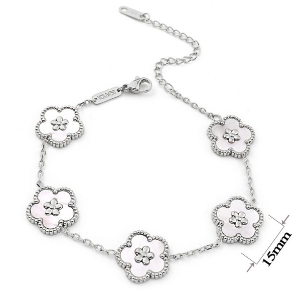 TA184f Lắc tay nữ titan van cleef hoa 5 cánh