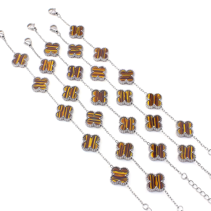 TA494b-Lắc tay titan hoa 4 cánh van cleef