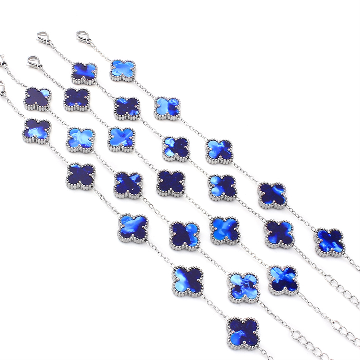 TA495b Lắc tay titan hoa 4 cánh van cleef