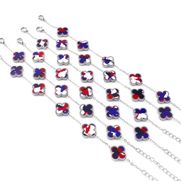 TA496b Lắc tay titan hoa 4 cánh van cleef