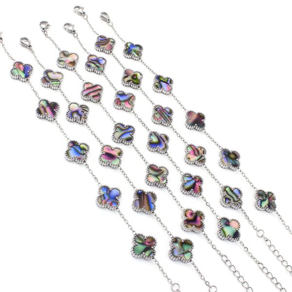 TA499b Lắc tay titan hoa 4 cánh van cleef