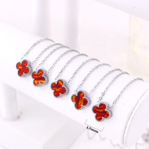 TN853a Dây chuyền nữ titan hoa 4 cánh van cleef 13mm