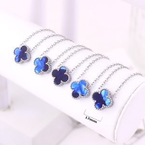 TN856a Dây chuyền nữ titan hoa 4 cánh van cleef 13mm