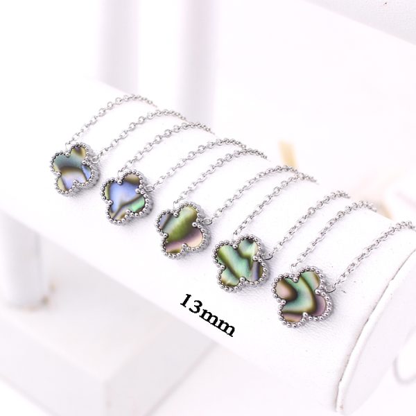 TN857a Dây chuyền nữ titan hoa 4 cánh van cleef 13mm