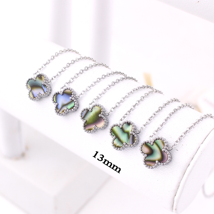 TN857a Dây chuyền nữ titan hoa 4 cánh van cleef 13mm