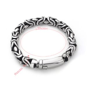 LN168a Lắc tay nam titan 9mm phong cách thái