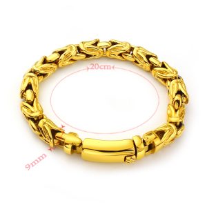 LN168b Lắc tay nam titan 9mm phong cách thái