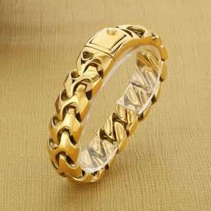 LN179h Lắc tay nam titan 18mm khóa hộp