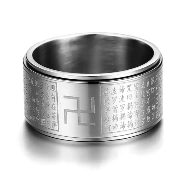 N616a Nhẫn Titan bát nhã tâm kinh bảng lớn 12ly
