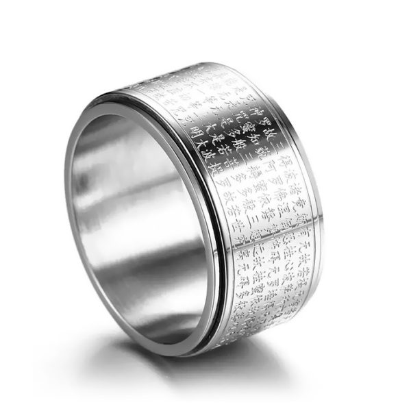 N616b Nhẫn Titan bát nhã tâm kinh bảng lớn 12ly
