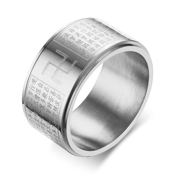 N616c Nhẫn Titan bát nhã tâm kinh bảng lớn 12ly